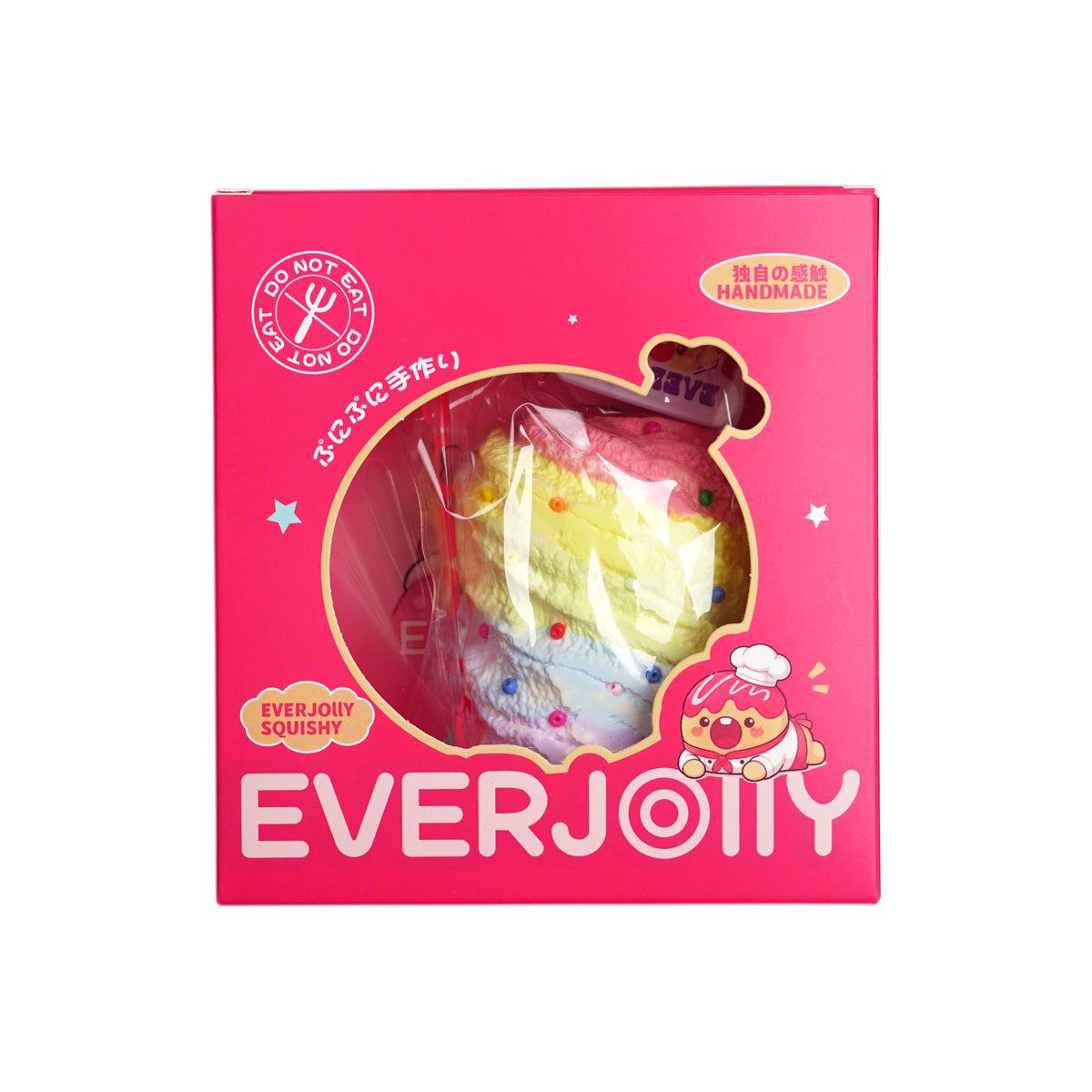 EVERJOLLY Rainbow Cream Roll Squishy – Super Soft Slow-Rising Stress Relief Toy